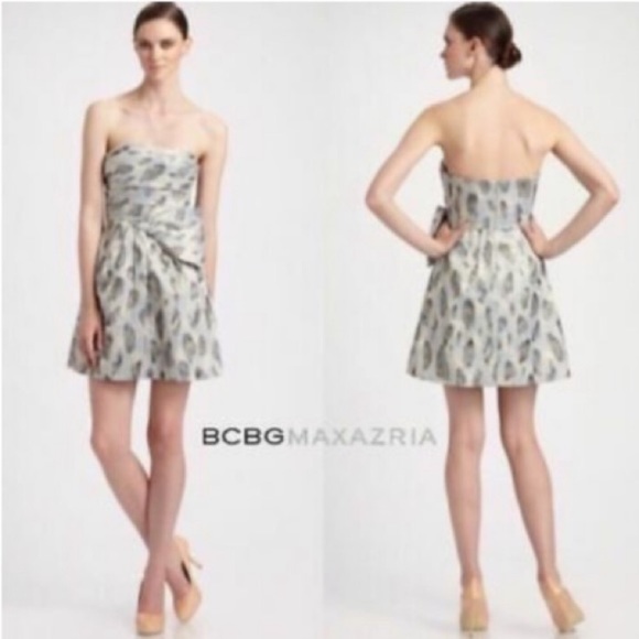 💎 BCBGMAXAZRIA💎BLUE HAZE COMBO DRESS💎 - Picture 3 of 7